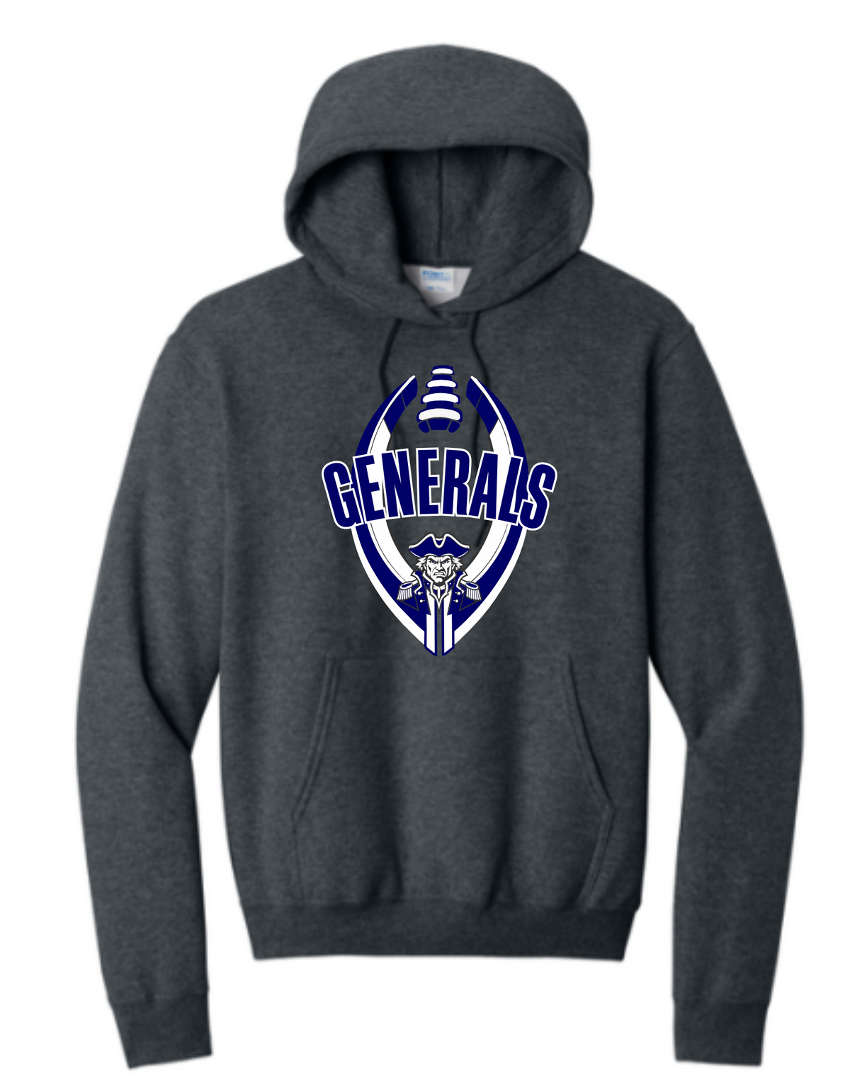 General Football Design on Dk Heather Grey AW