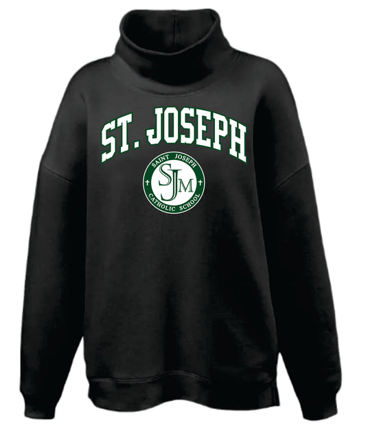 Women's Oversize Mockneck Fleece Sweatshirt