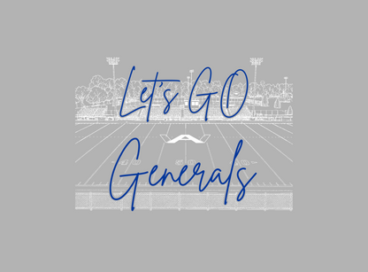 Let's GO Generals Stadium Design Heather Grey AW
