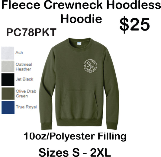 Fleece Crewneck Hoodless Hoodie PC78PKT