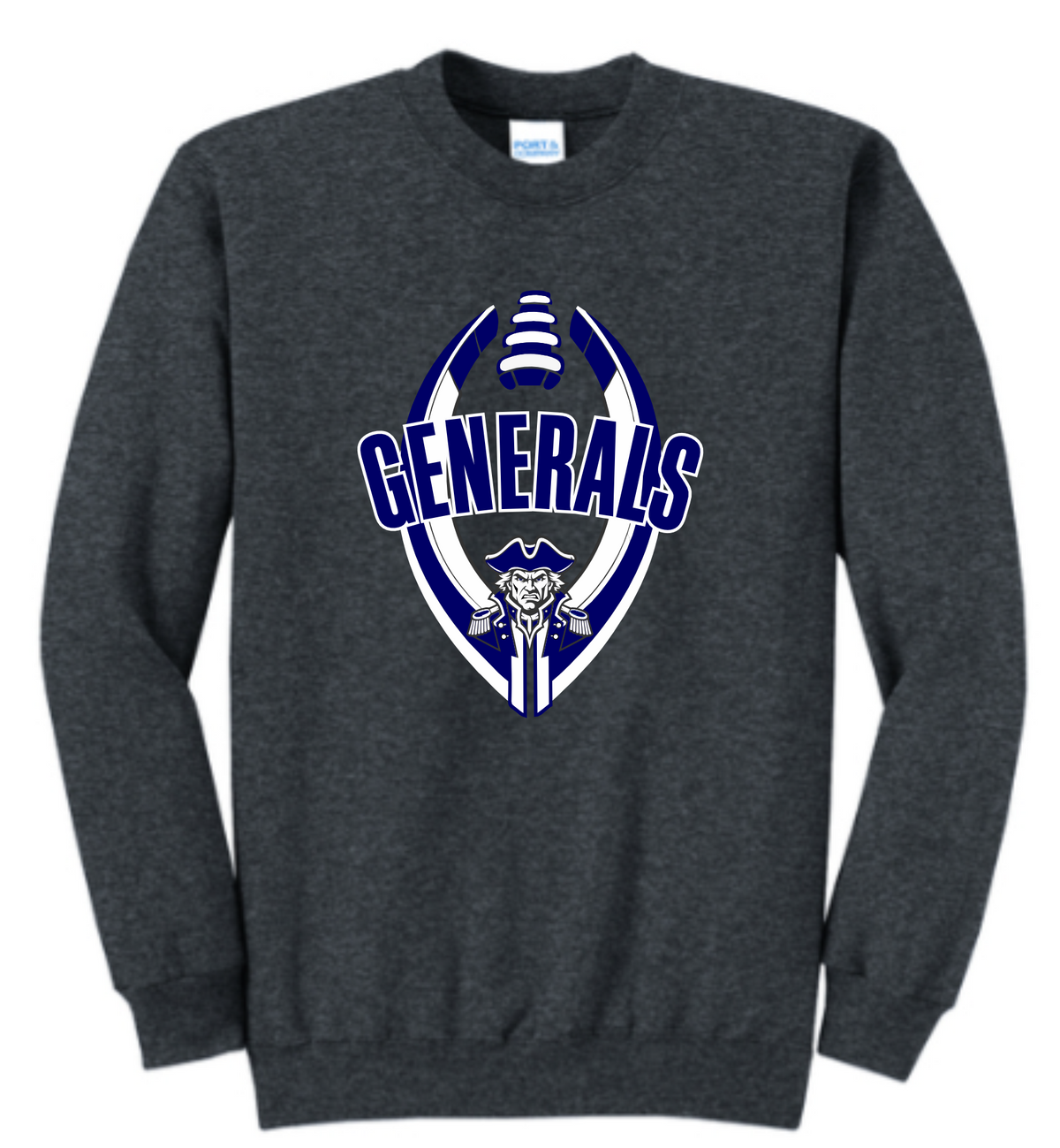 General Football Design on Dk Heather Grey AW