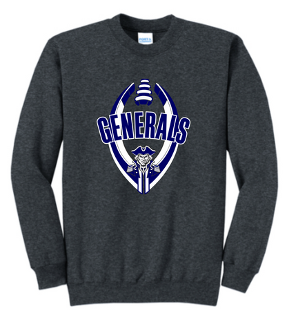 General Football Design on Dk Heather Grey AW