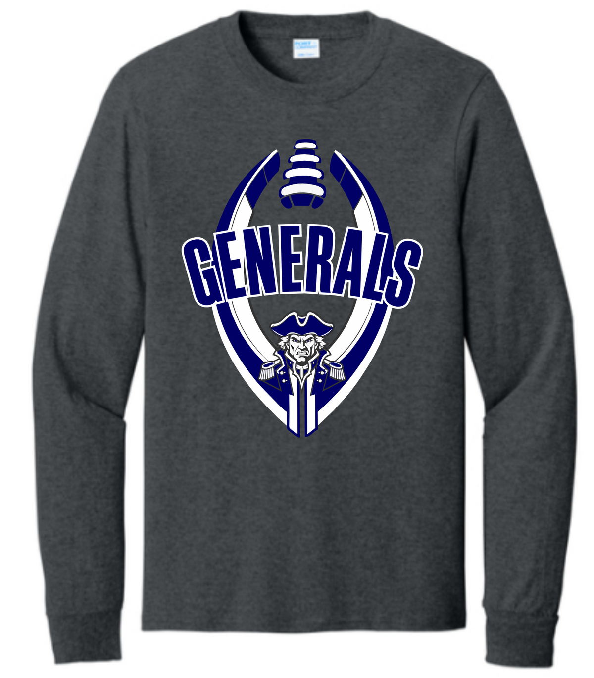 General Football Design on Dk Heather Grey AW