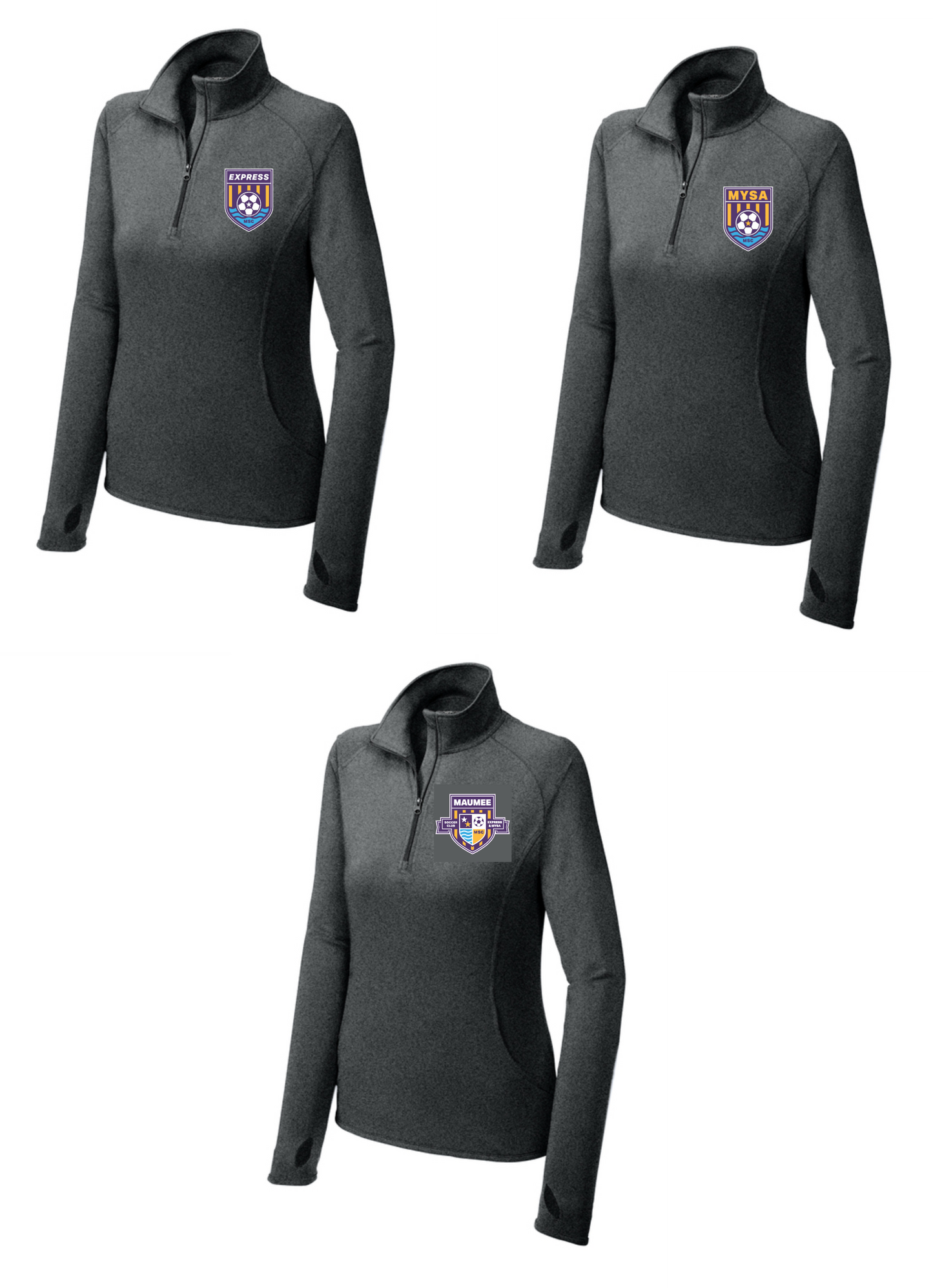Sport-Tek Sport-Wick WOMEN'S Stretch 1/4 Zip Pullover MSC