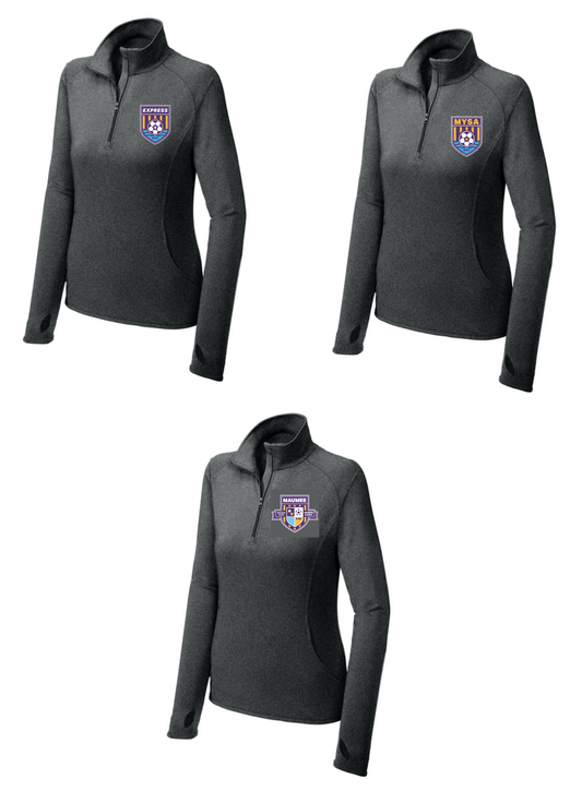 Sport-Tek Sport-Wick WOMEN'S Stretch 1/4 Zip Pullover MSC