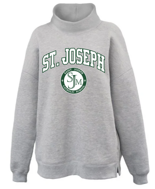 Women's Oversize Mockneck Fleece Sweatshirt