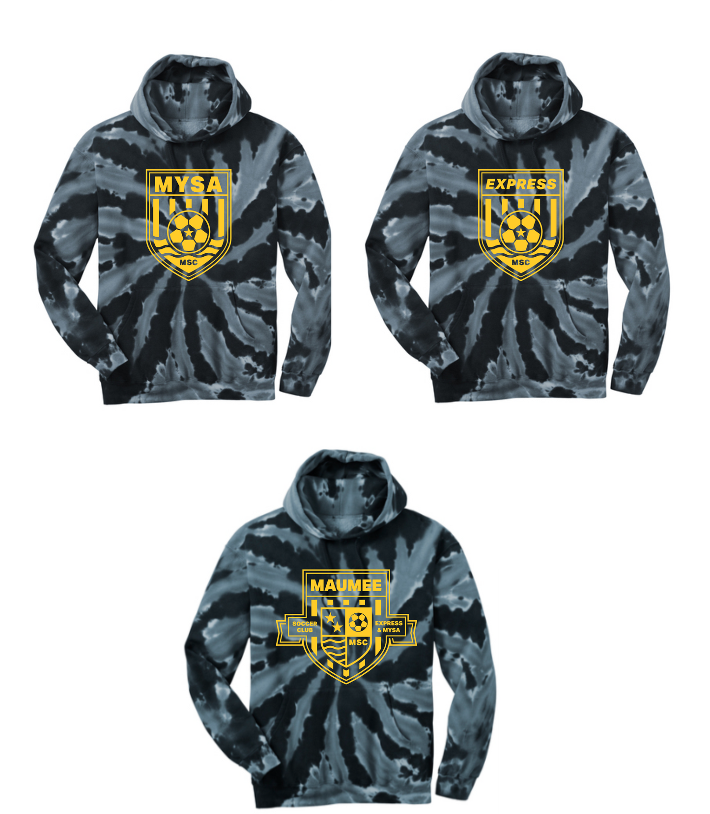 Port & Company Tie-Dye Hooded Sweatshirt YOUTH & ADULT MSC