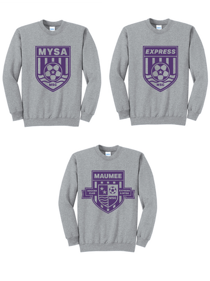Port & Company Core Fleece Crewneck Sweatshirt YOUTH & ADULT MSC