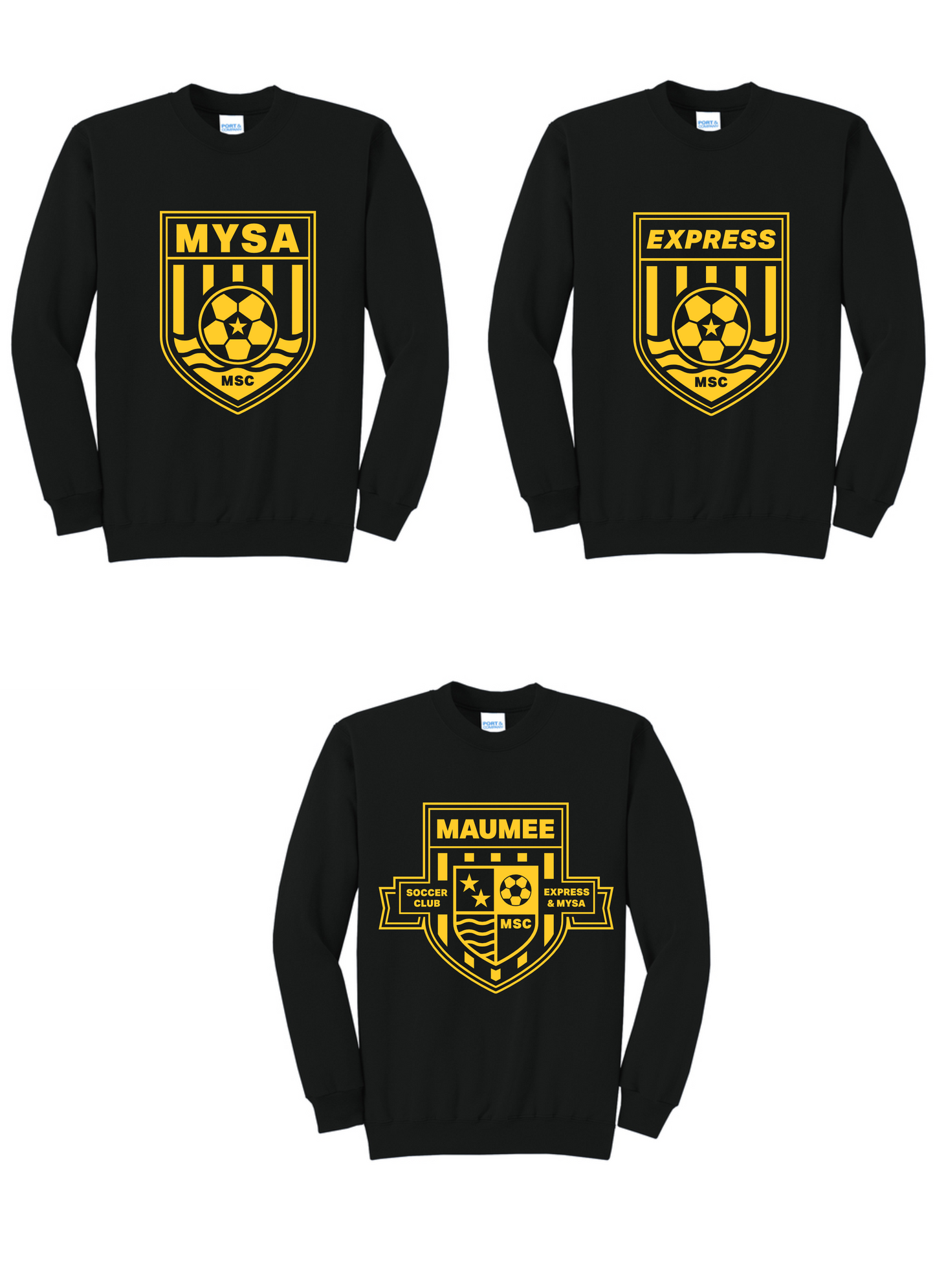 Port & Company Core Fleece Crewneck Sweatshirt YOUTH & ADULT MSC