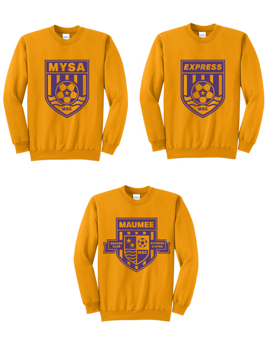 Port & Company Core Fleece Crewneck Sweatshirt YOUTH & ADULT MSC