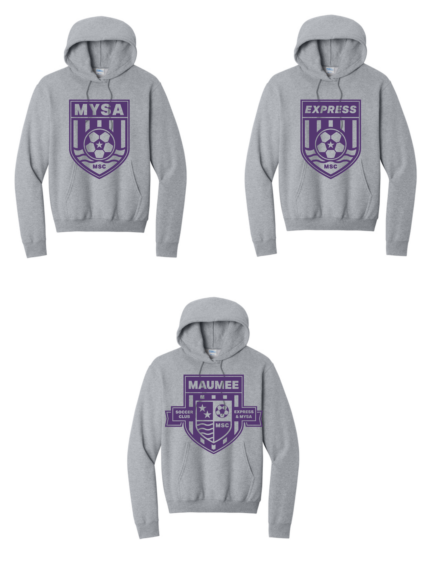 Port & Company Hooded Sweatshirt YOUTH & ADULT MSC