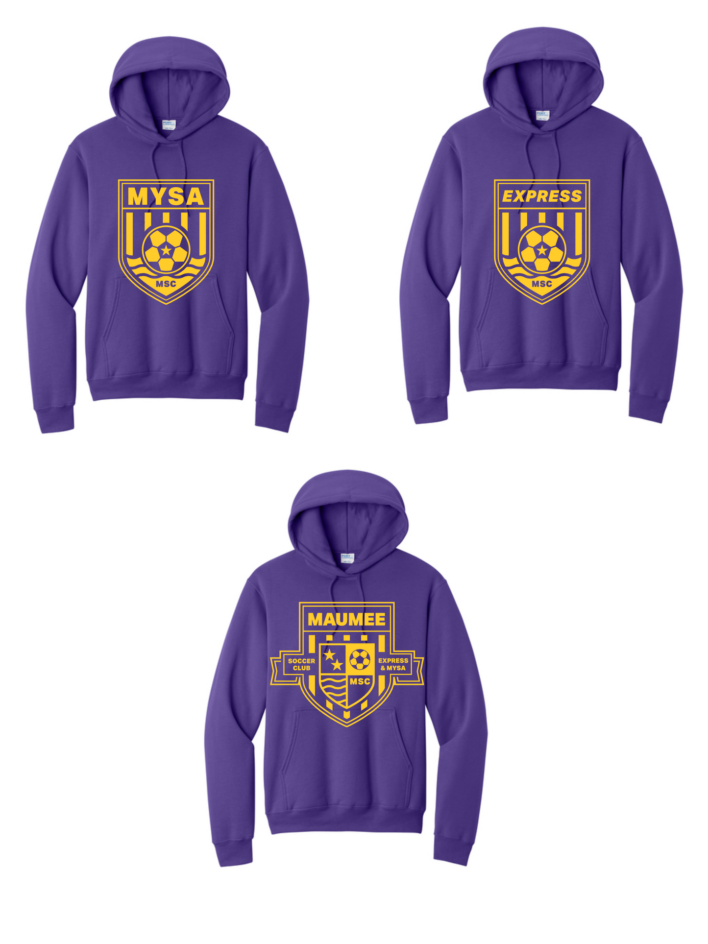 Port & Company Hooded Sweatshirt YOUTH & ADULT MSC