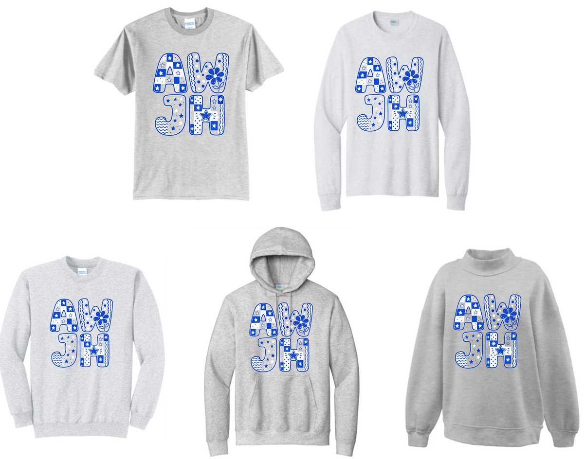 Patchwork AWJH Design on Ash Grey AW