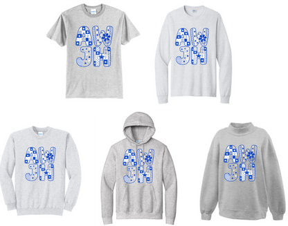 Patchwork AWJH Design on Ash Grey AW