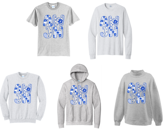 Patchwork AWJH Design on Ash Grey AW