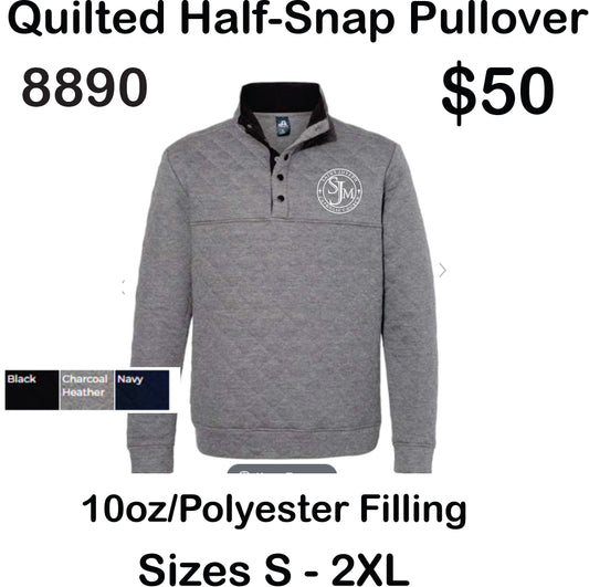 Quilted Half-Snap Pullover 8890
