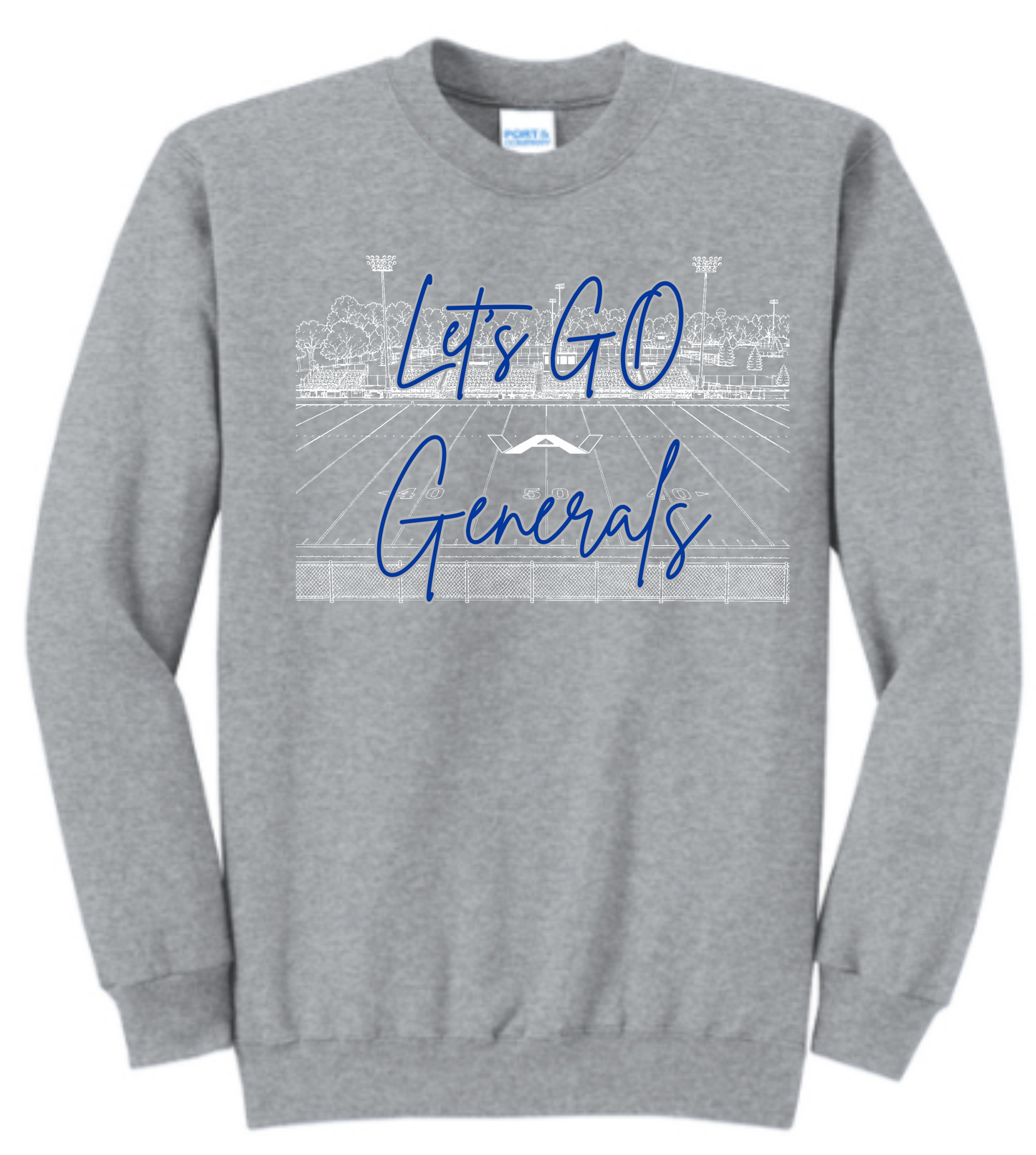 Let's GO Generals Stadium Design Heather Grey AW