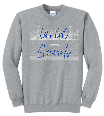 Let's GO Generals Stadium Design Heather Grey AW
