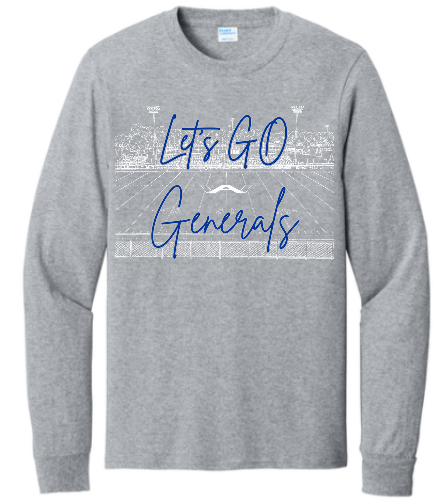 Let's GO Generals Stadium Design Heather Grey AW