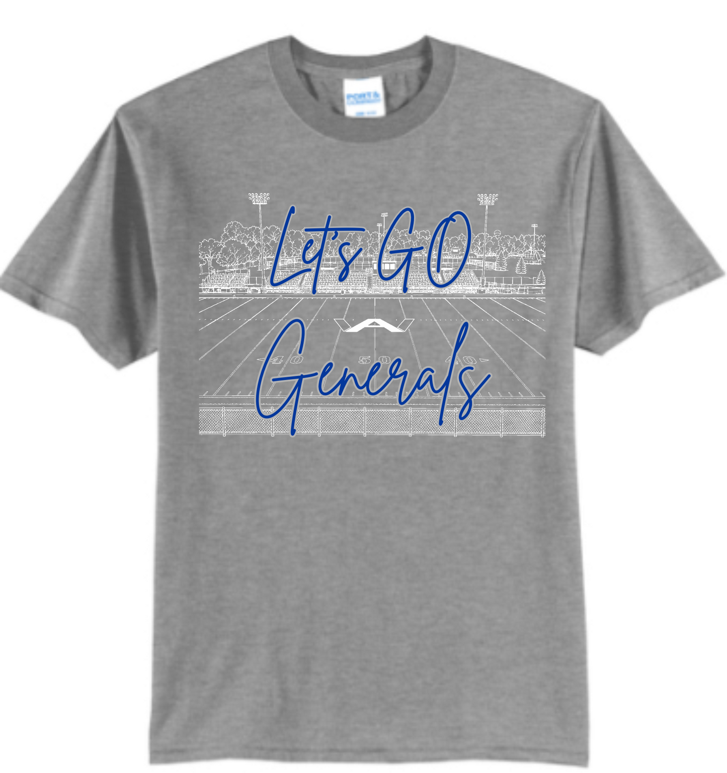Let's GO Generals Stadium Design Heather Grey AW