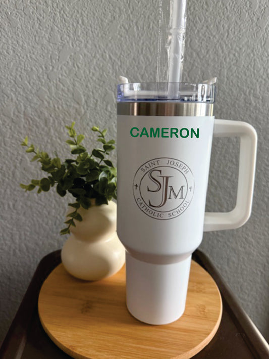 40 oz Stainles Steel Travel Mug w/straw